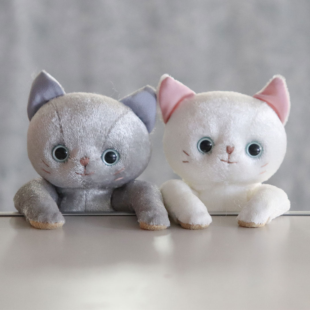 Velour Cat Plush Keychain